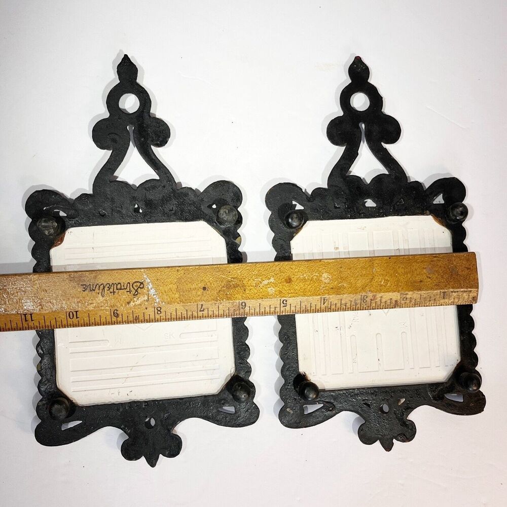 Vintage HS Enesco Cast Iron Trivet Set Rooster Vegetables Sun Retro Kitchen - Picture 6 of 9